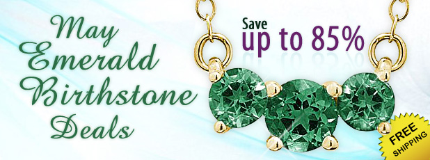 May Emerald Birthstone Jewelry Deals